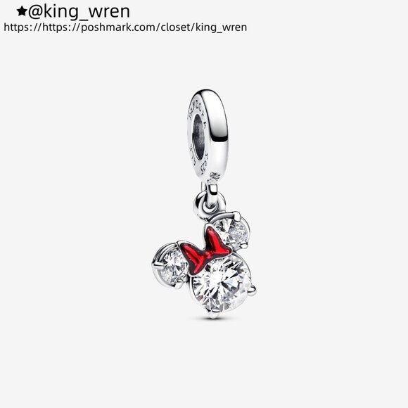 Pandora Disney Minnie Mouse Silhouette Dangle Charm - Picture 1 of 6